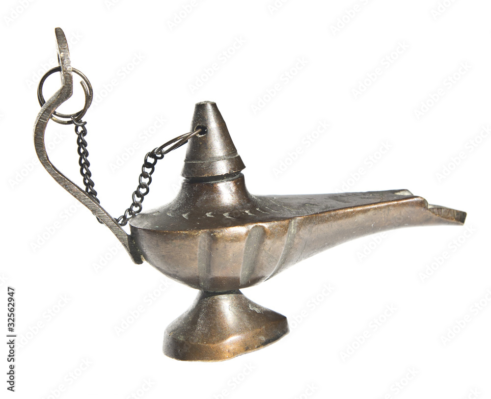 old lamp isolated on white