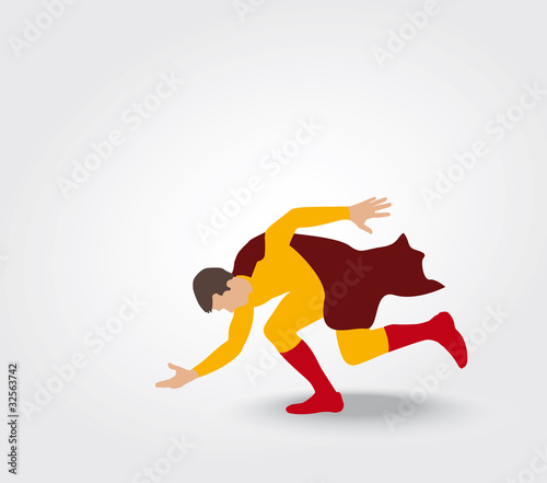 Super héros tombant