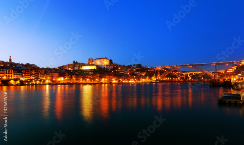 Porto at night from the Duoro river