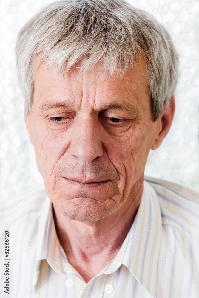 Portrait of a sad senior man Portrait of a sad senior man