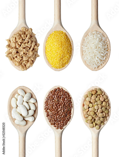 beans rice and food ingredients