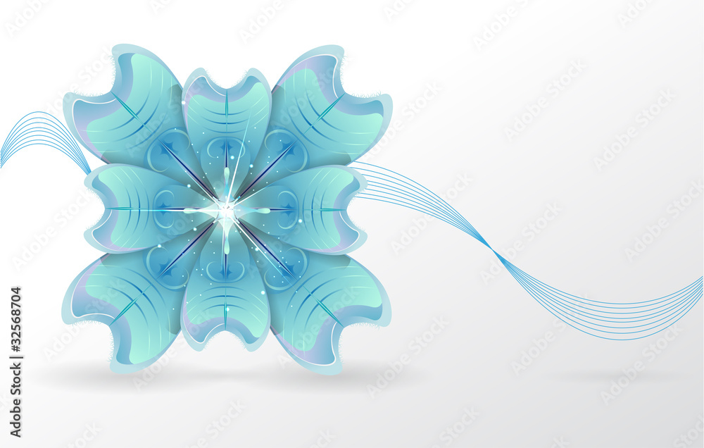 абстрактный фон. синий цветок. Вектор Stock Vector | Adobe Stock