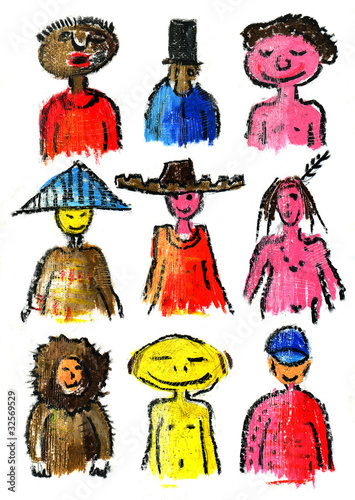 Children's drawings: nations of the world