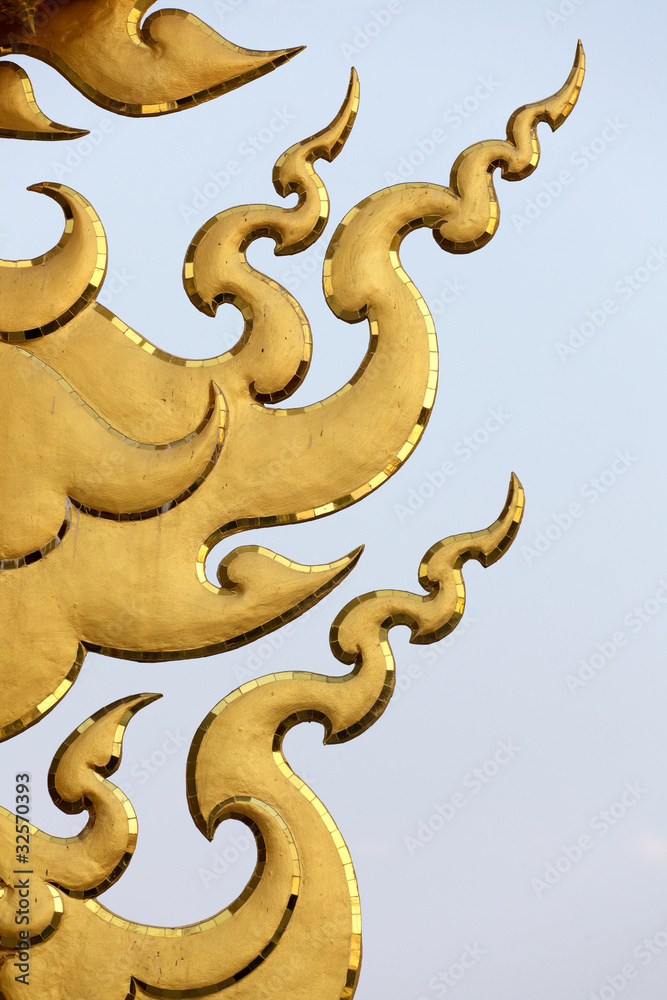 Obraz premium thai religious golden pattern