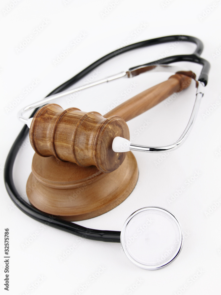 Foto Judge’s Gavel and stethoscope