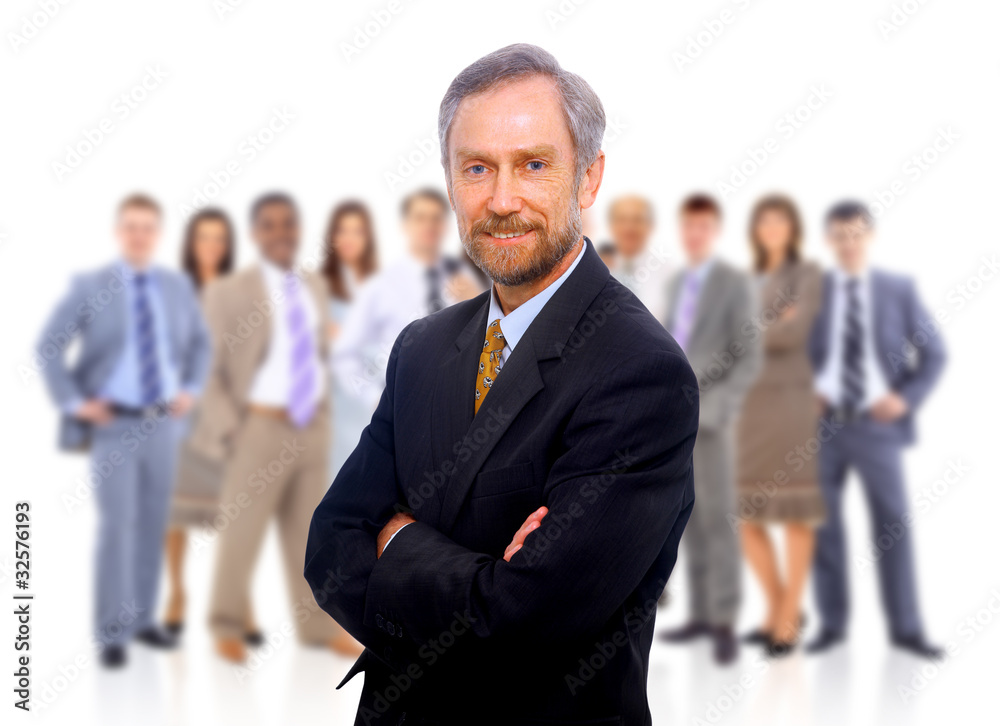 business man and his team business man and his team