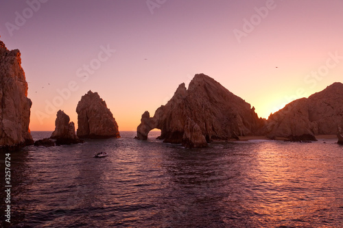 The Arch at Land's End during Sunset, Cabo San Lucas, Mexico