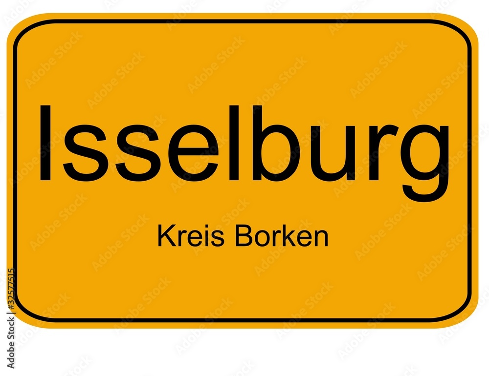 Ortseingangsschild Isselburg