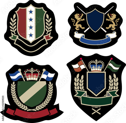 stylish emblem badge set