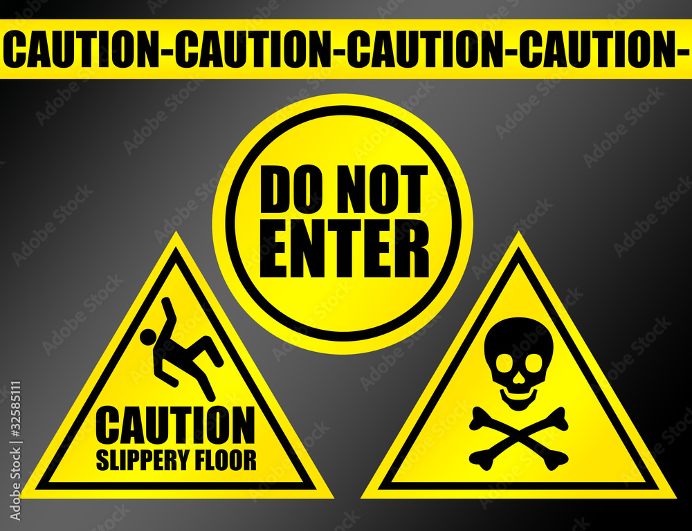 Obraz premium caution signs