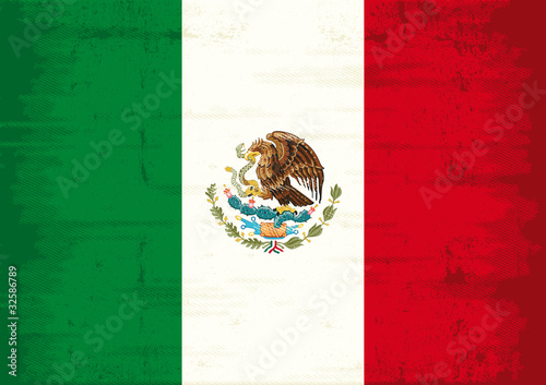Mexican grunge Flag