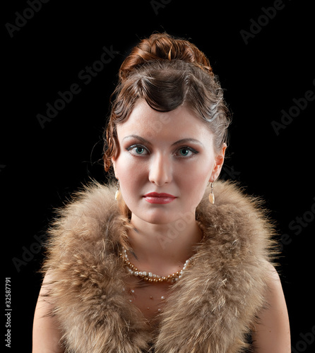Woman retro revival portrait.