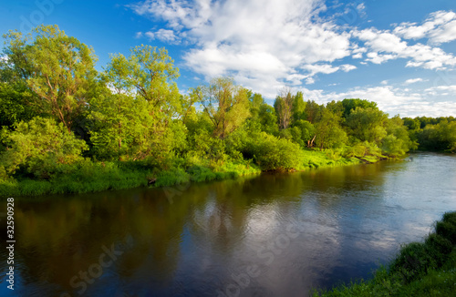 Green field with river © Kushch Dmitry