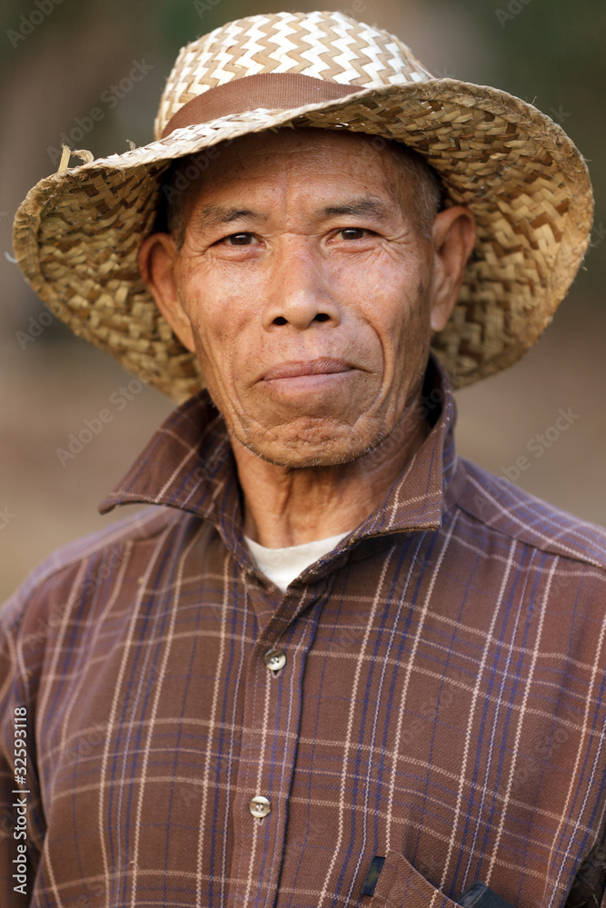 asian thai farmer portrait