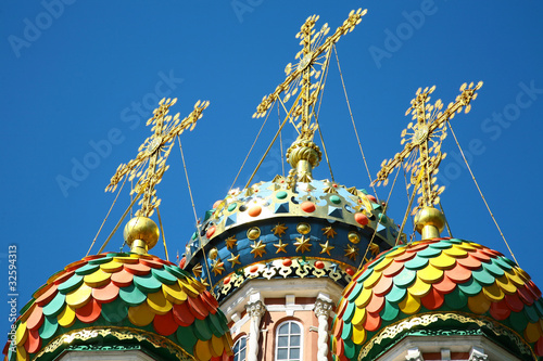Domes of Stroganov Church, Nizhny Novgorod, Russia