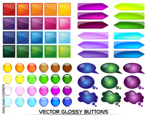 Vector Glossy Buttons photo