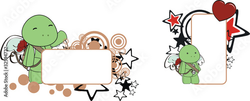turtle cupid cartoon copyspace