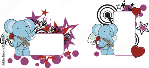 elephant cupid cartoon copyspace