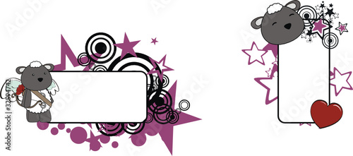 sheep cupid cartoon copyspace