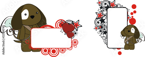 puppy cupid cartoon copyspace