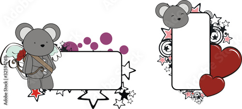 mouse  cupid cartoon copyspace