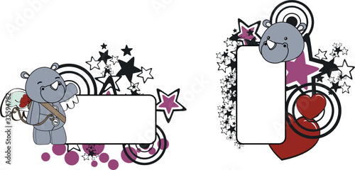 rhino cupid cartoon copyspace