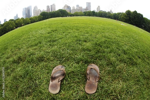 Shoes in park photo