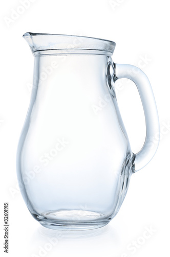 Empty jug on a white background