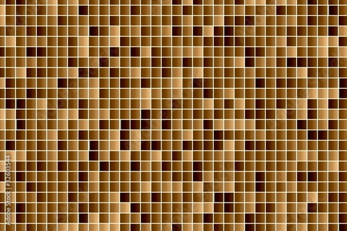 mosaique cuisine marron crème chocolat