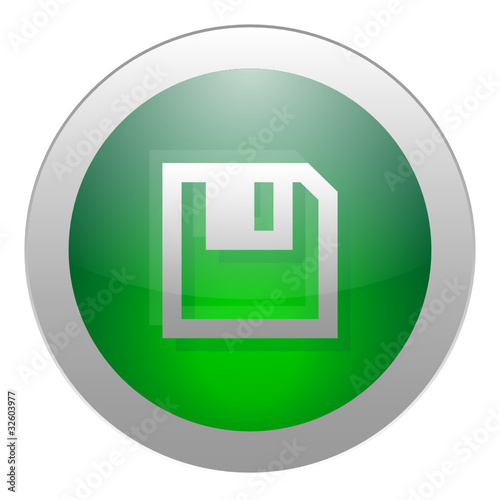 SAVE Web Button (download internet floppy disk click here green)