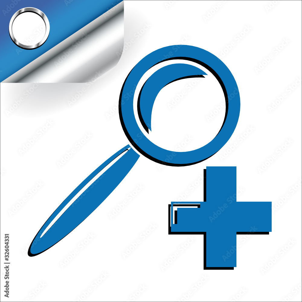 Fototapeta premium SEARCH PLUS ICON