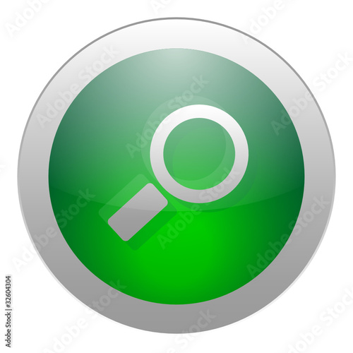 SEARCH Web Button (internet find online magnifying glass green)