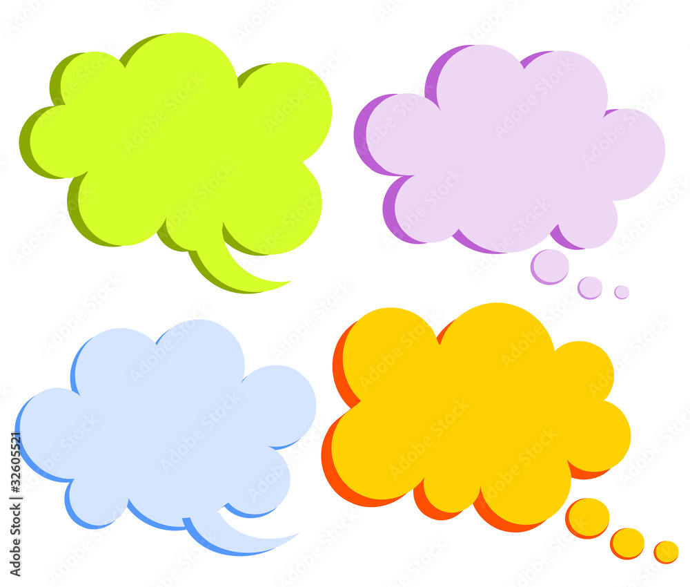 Obraz premium Speech clouds