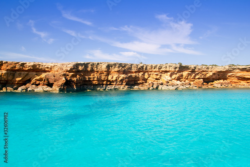 Formentera balearic island from sea west coast
