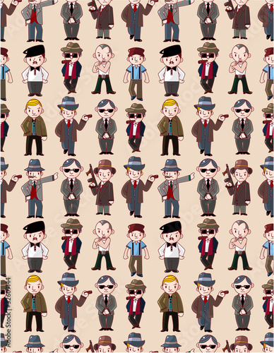 seamless mafia pattern.