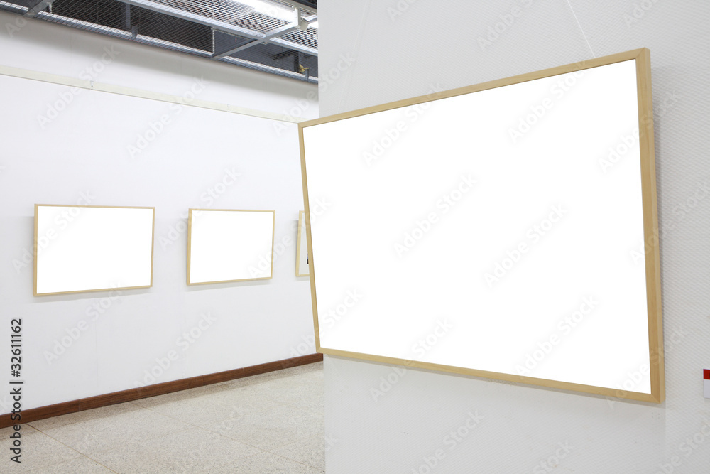 empty frames on white wall empty frames on white wall