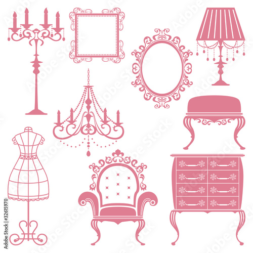 Antique dsign element set