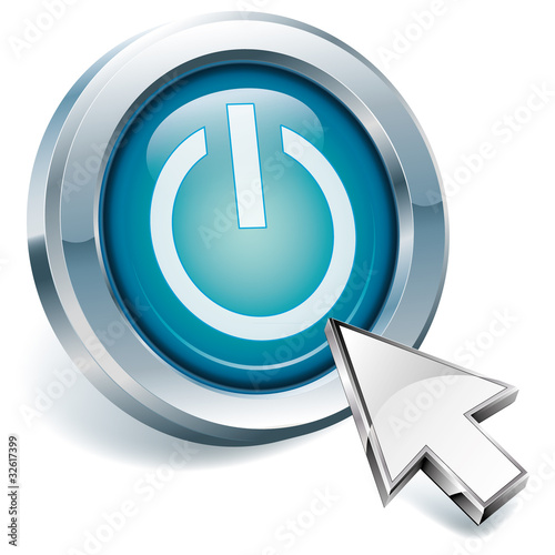 Power on - Button mit Pfeil