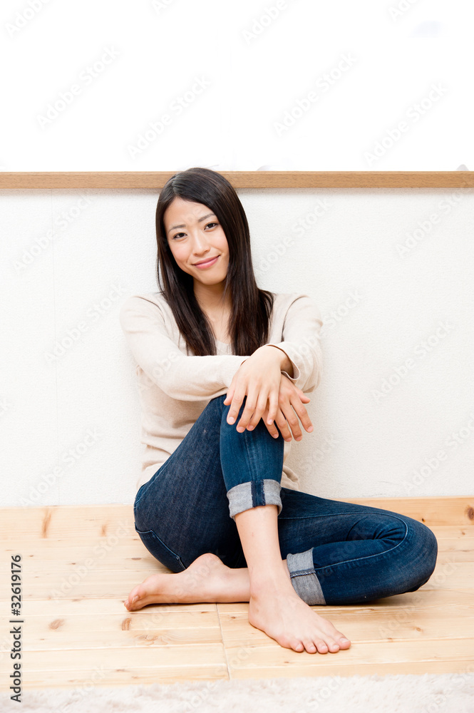 beautiful asian woman relaxing