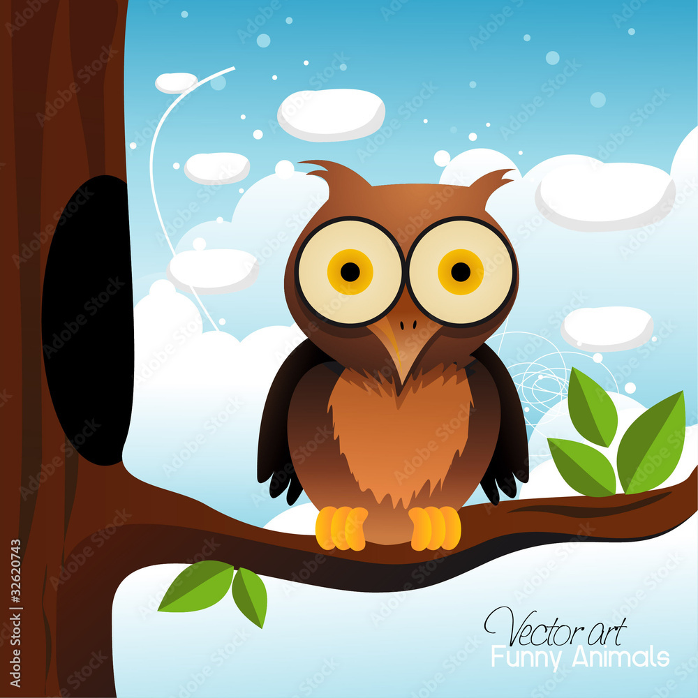 Obraz premium owl vector illustration