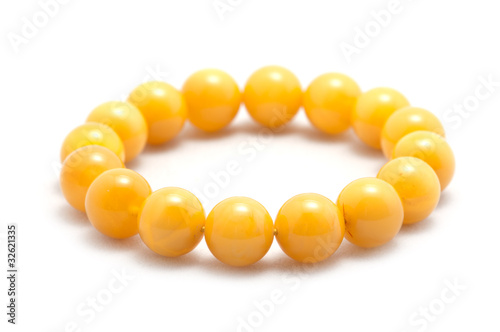 Beeswax amber bracelet