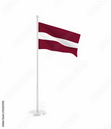 3D flag of Latvia