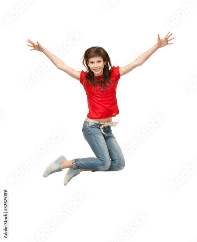 jumping teenage girl © Syda Productions