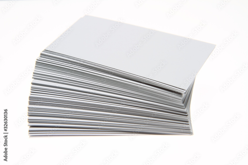 Stack of blank white business cards Stack of blank white business cards