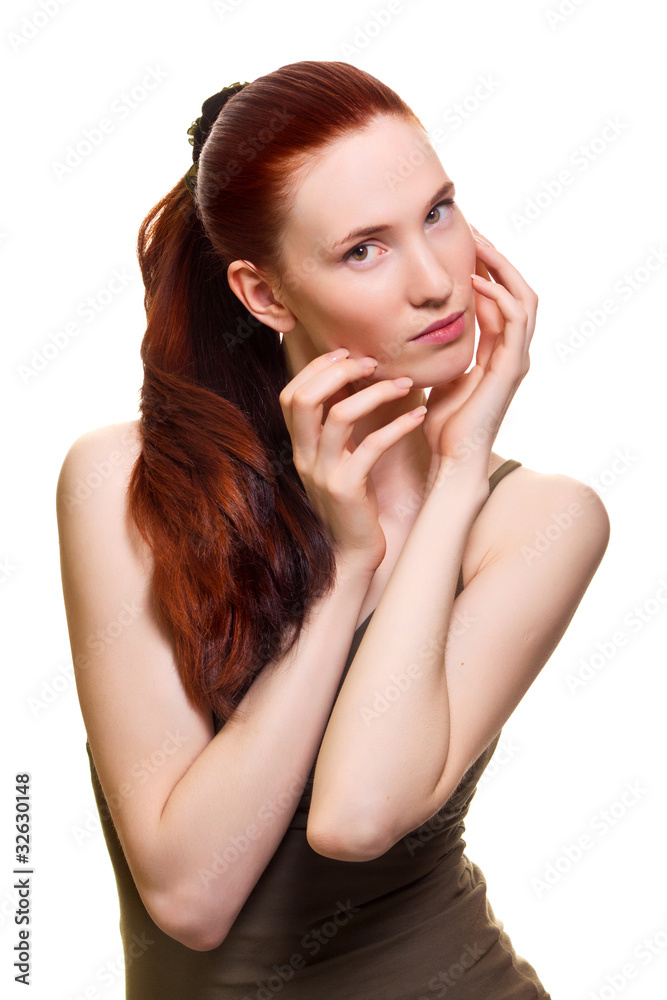 portrait of a beautiful young woman with wonderful hair portrait of a beautiful young woman with wonderful hair