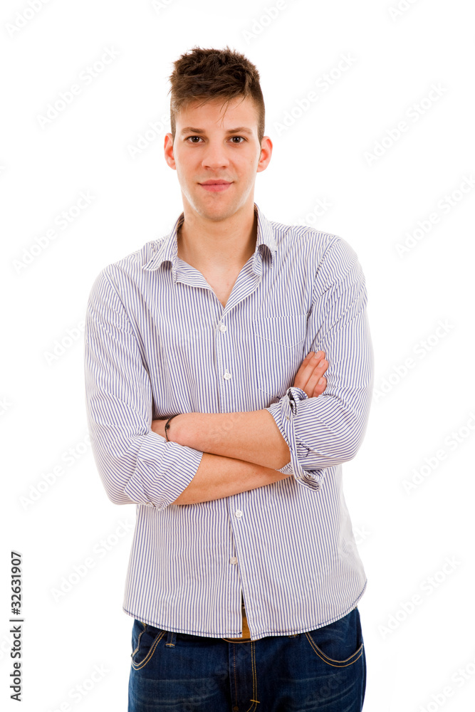 Portrait of happy smiling man, isolated on white Portrait of happy smiling man, isolated on white