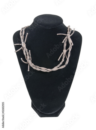 Neck Form with Barbed Wire Necklace
