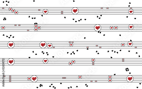 Hearts Looking Like Notes