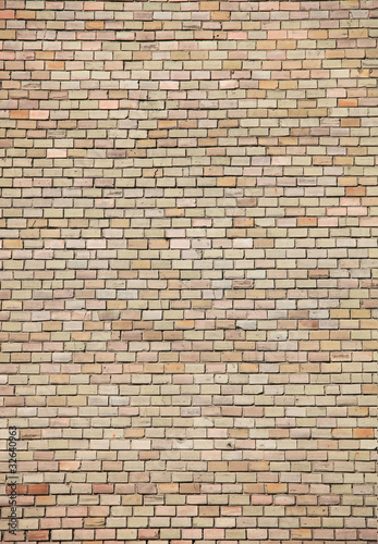 Old red brick wall texture front face