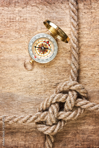 Compass with a rope